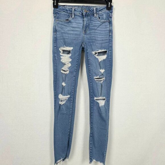 American Eagle Ripped Jegging Next Level Stretch 4R - Picture 1 of 9